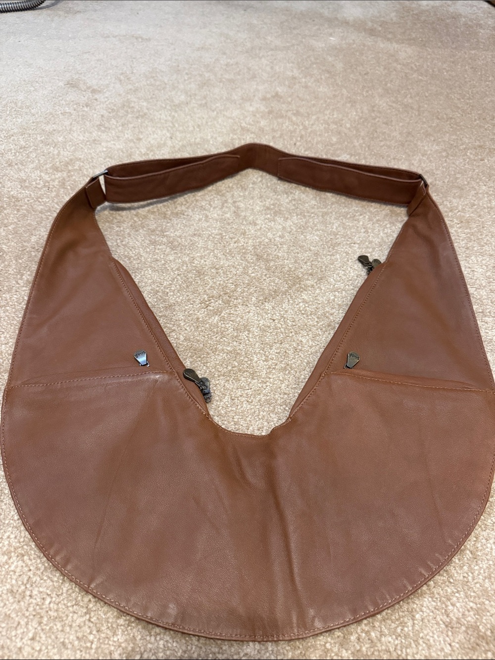 Sash Bag Brown Leather Crossbody Bag - Casual Women’s Sling